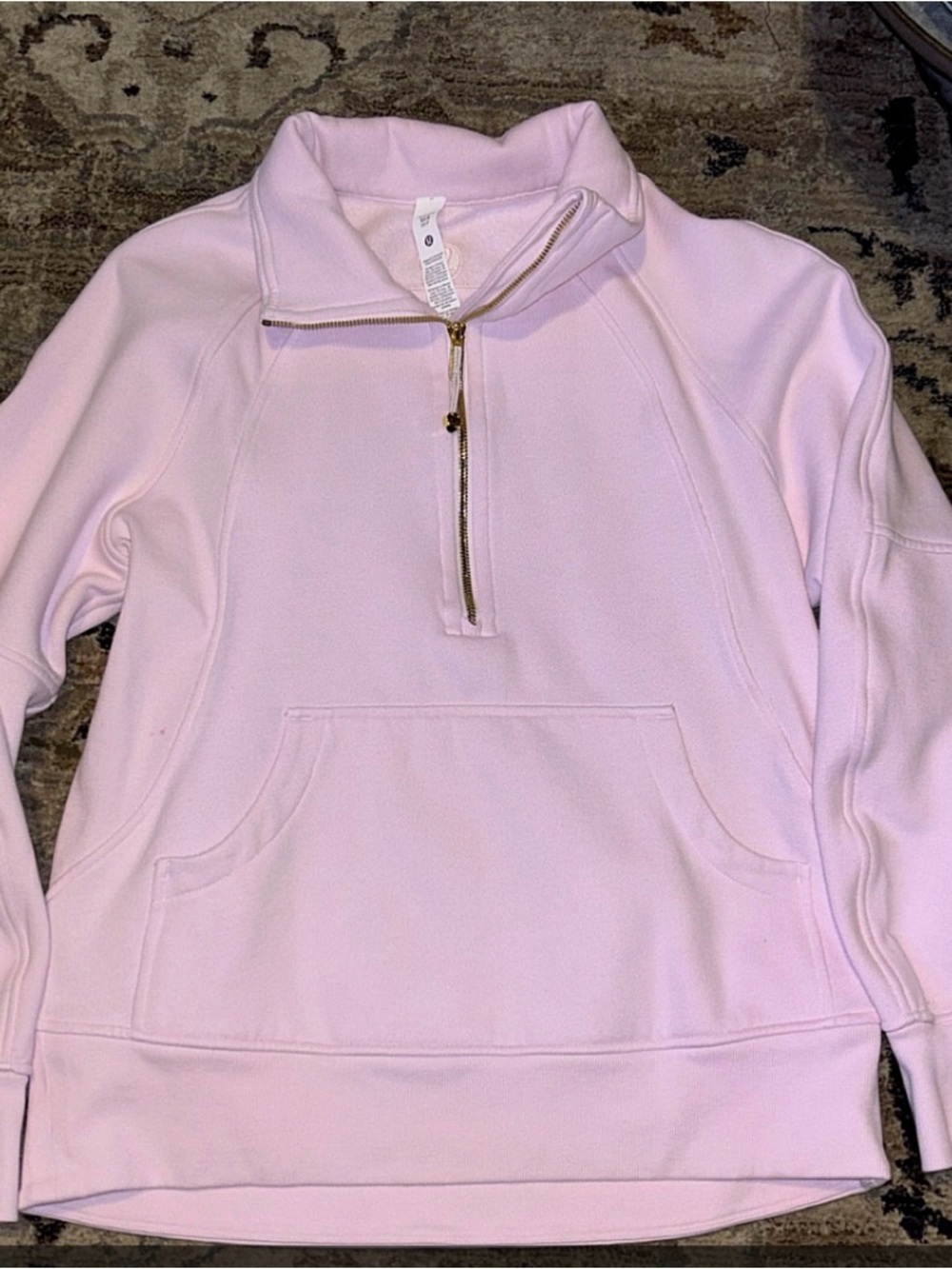 lululemon athletica Pink Quarter-Zip Pullover Sweatshirt